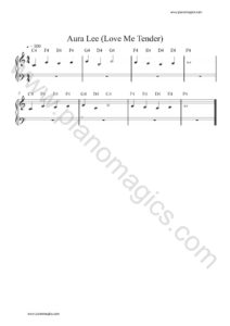 Get Your Aura Lee Sheet Music With Note Names